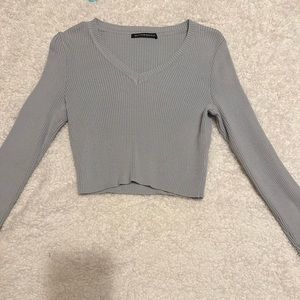 Selling blue brandy melville crop long sleeve